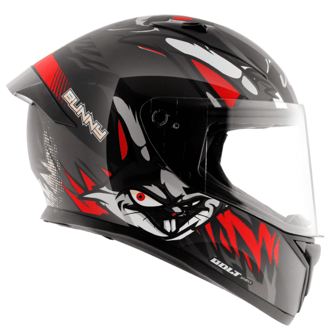 Vega Bolt Bunny Black Red Helmet