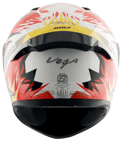 Vega Bolt Bunny White Orange Helmet