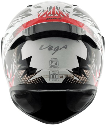 Vega Bolt Bunny White Red Helmet