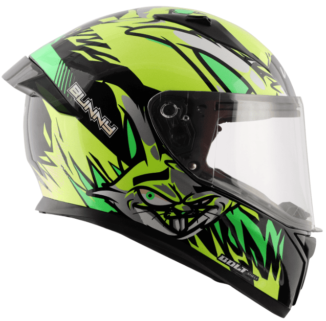 Vega Bolt Bunny Black Neon Yellow Helmet