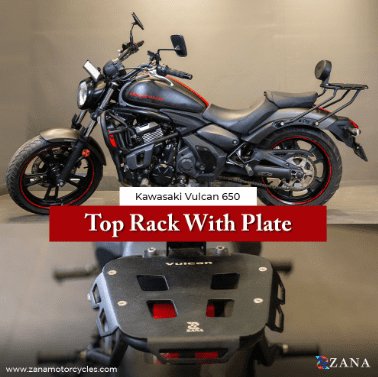 TOP RACK WITH PLATE COMPATIBLE WITH PILLION BACKREST