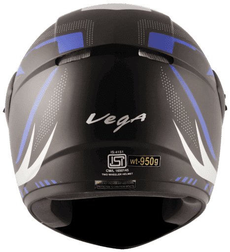 Vega Cliff Styler Dull Black Blue Helmet