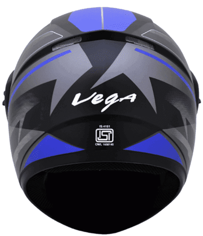 Vega Cliff Pioneer Dull Black Blue Helmet