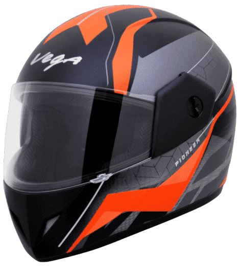 Vega Cliff Pioneer Dull Black Orange Helmet