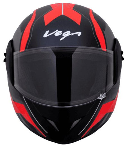 Vega Cliff Pioneer Dull Black Red Helmet