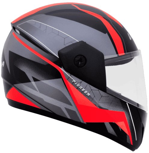 Vega Cliff Pioneer Dull Black Red Helmet