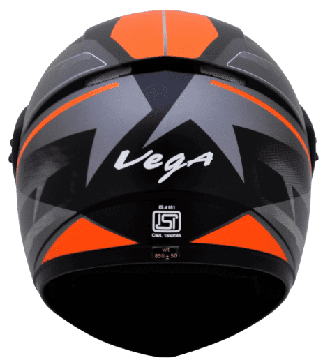 Vega Cliff Pioneer Dull Black Orange Helmet