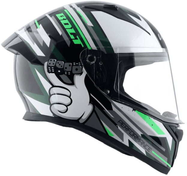 Vega Bolt Dice Black White Helmet