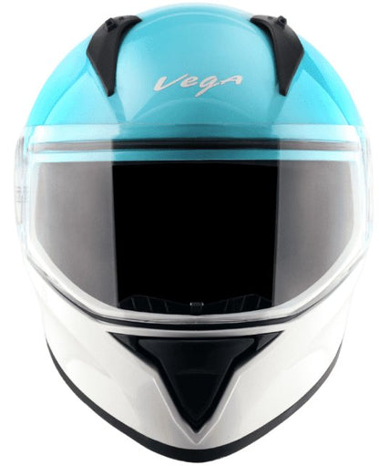 Vega Bolt Dual White Blue Helmet