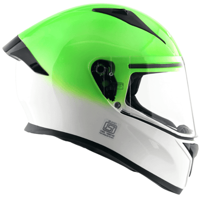 Vega Bolt Dual White Green Helmet