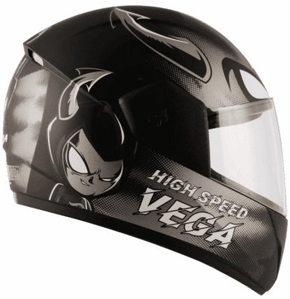 Vega Cliff Devil Dull Black Grey Helmet
