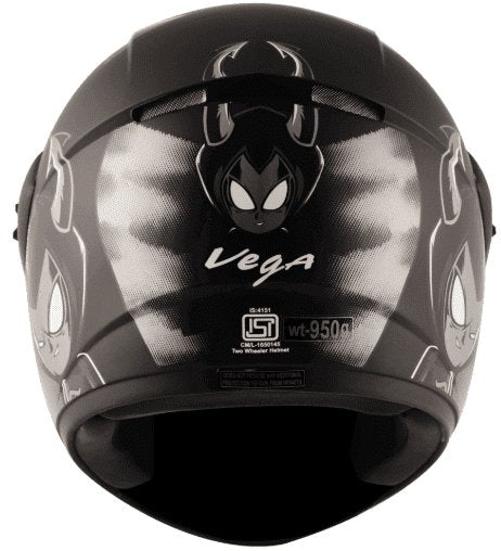 Vega Cliff Devil Dull Black Grey Helmet