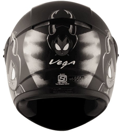 Vega Cliff Devil Dull Black Grey Helmet