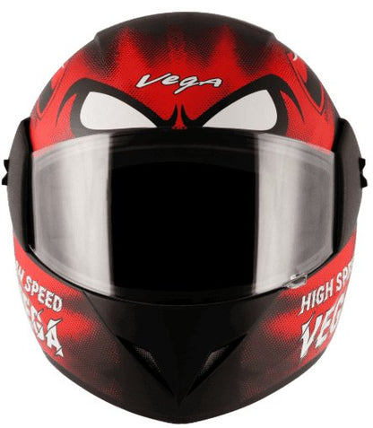 Vega Cliff Devil Dull Black Red Helmet