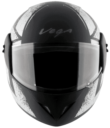 Vega Cliff Adventure Dull Black Silver Helmet