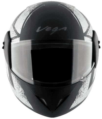 Vega Cliff Adventure Dull Black Silver Helmet
