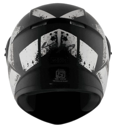 Vega Cliff Adventure Dull Black Silver Helmet