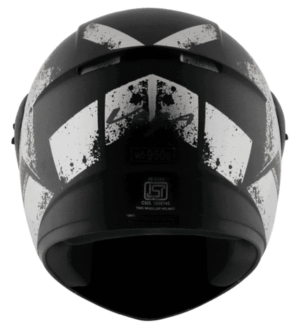 Vega Cliff Adventure Dull Black Silver Helmet