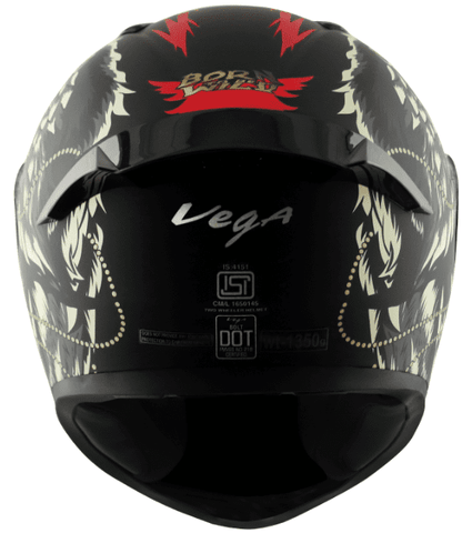 Vega Bolt Wild Dull Black Yellow Helmet