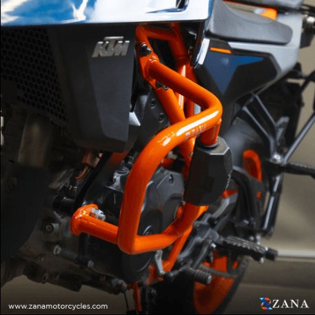ZANA Crash Guard with Slider Puck Orange for KTM Duke 390/250/200/390 Gen 3 ZI-8418