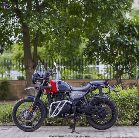 ZANA Saddle Stays For Himalayan (2016-22) Mild Steel With Exhaust Sheild With Jerry Can Mounting Texture Matt Black ZI-8133