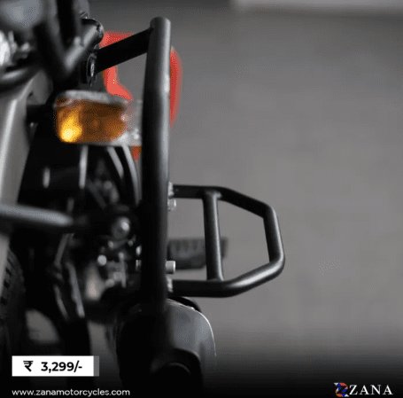 ZANA Saddle Stays For Himalayan (2016-22) Mild Steel With Exhaust Sheild With Jerry Can Mounting Texture Matt Black ZI-8133