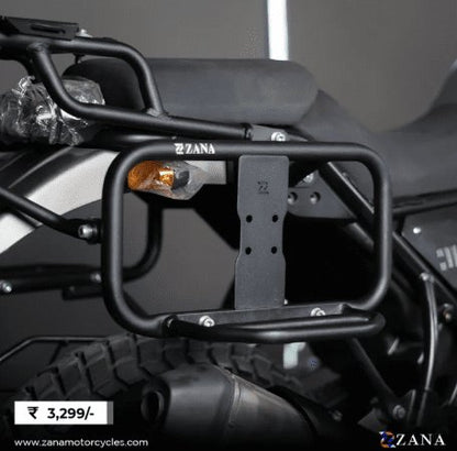 ZANA Saddle Stays For Himalayan (2016-22) Mild Steel With Exhaust Sheild With Jerry Can Mounting Texture Matt Black ZI-8133