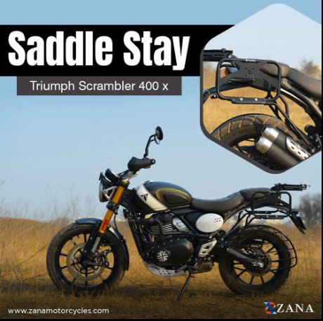 TRIUMPH SADDLE STAY MILD STEEL WITH JERRY CAN MOUNT