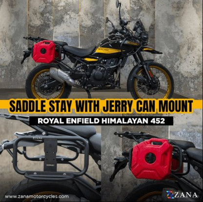 Saddle Stay Mild Steel with Jerry Can Mount: