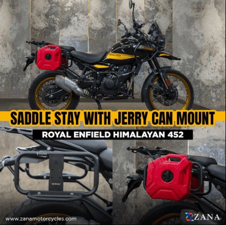 Saddle Stay Mild Steel with Jerry Can Mount: