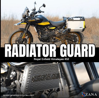 RADIATOR GUARD WITH LOGO ALUMINIUM SILVER
