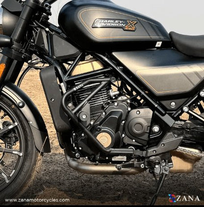 Zana Crash Guard With Slider for Harley Davidson X440 - Black ZI-8480