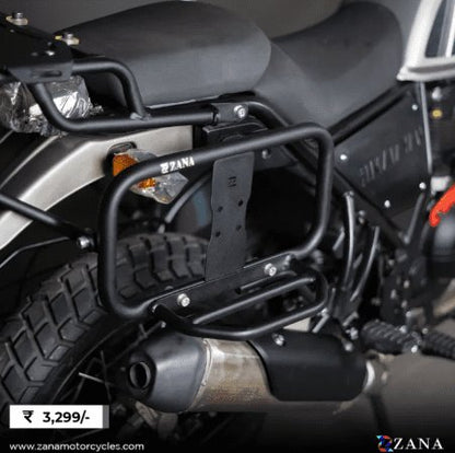 ZANA Saddle Stays For Himalayan (2016-22) Mild Steel With Exhaust Sheild With Jerry Can Mounting Texture Matt Black ZI-8133