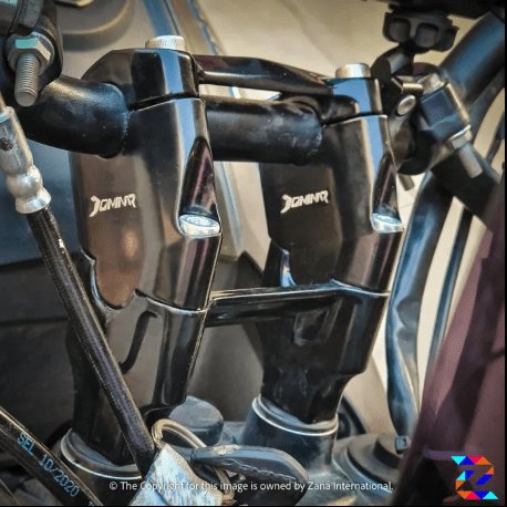 Zana PULL BACK ANGULAR HANDLE BAR RISER TEXTURE MATT BLACK FOR DOMINAR 400/250 ZI-8120