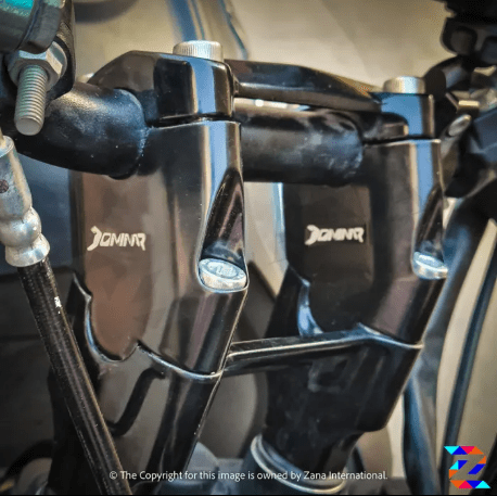Zana PULL BACK ANGULAR HANDLE BAR RISER TEXTURE MATT BLACK FOR DOMINAR 400/250 ZI-8120