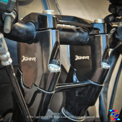 Zana PULL BACK ANGULAR HANDLE BAR RISER TEXTURE MATT BLACK FOR DOMINAR 400/250 ZI-8120