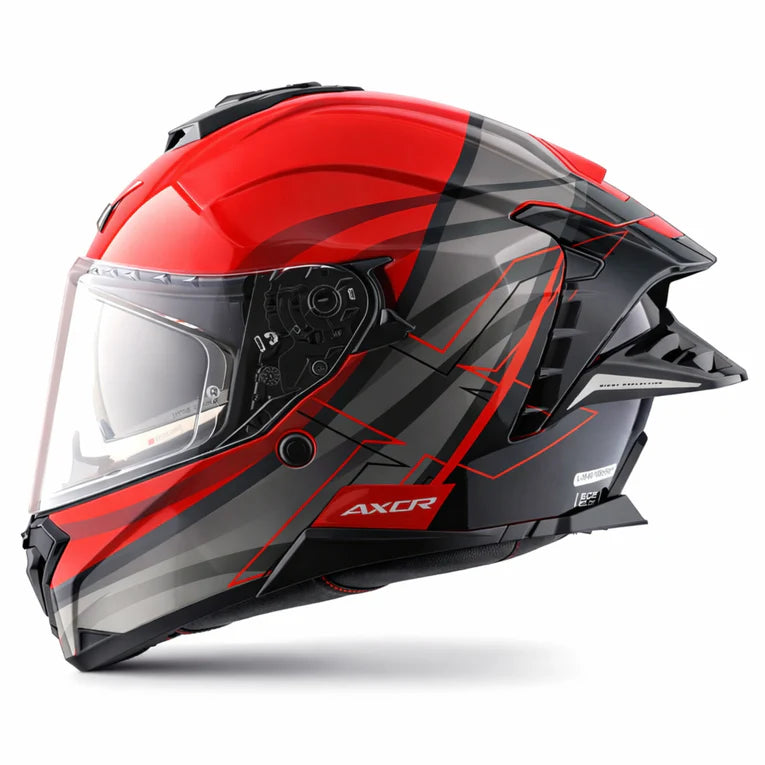 Axor Brutale Surges Dual Spoiler Red Grey Helmet