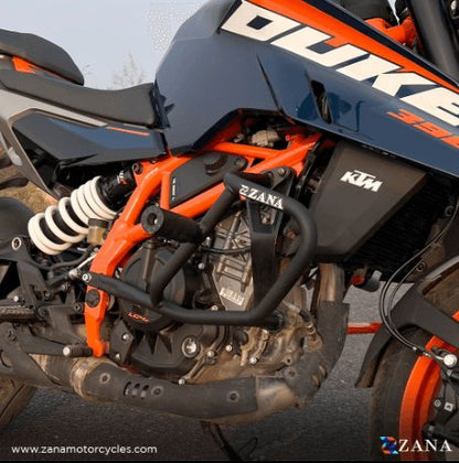 ZANA - "Black Crash Guard with Slider for KTM Duke 390/250/200/390 Gen 3" ZI-8408