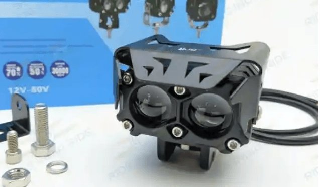 HJG Mega Drive 60W Quad Shot Dual Lens AUX Light - Pair