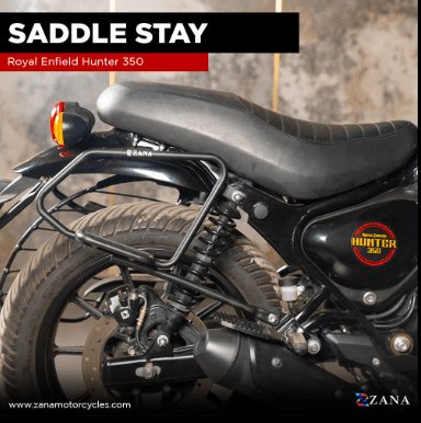 Saddle Stay Mild Steel with exhaust shield Black