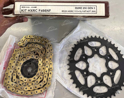 Rolon Brass Chain Sprocket for DUKE 250 GEN 3 KIT HXRC F 498 NF
