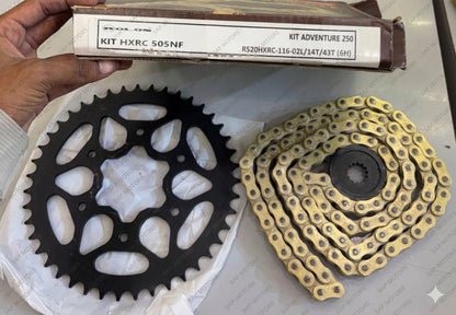Rolon Brass Chain Sprocket Kit For KTM Adventure 250 (2025) KIT HXRC 505 NF