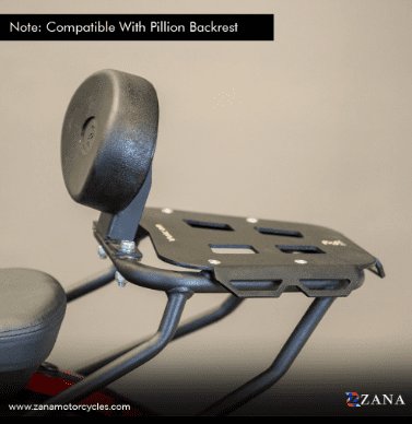 ZANA Top Rack with Plate Compatible Pillion Backrest For Kawasaki Vulcan 650 ZI-8310
