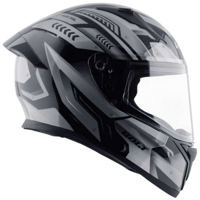 Vega Bolt Martial Black Grey Helmet