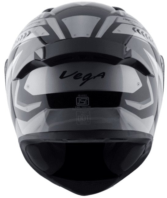 Vega Bolt Martial Black Grey Helmet
