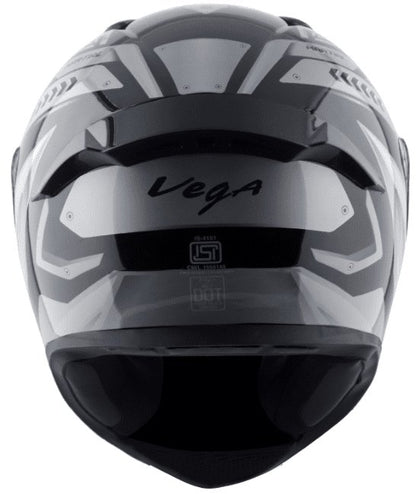 Vega Bolt Martial Black Grey Helmet