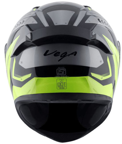 Vega Bolt Martial Black Neon Yellow Helmet