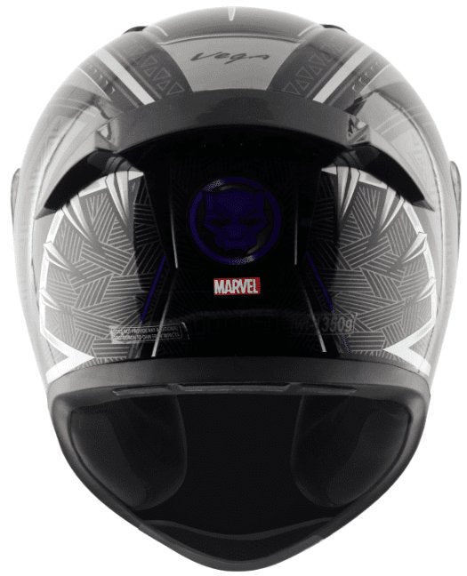 Vega Bolt Marvel Black Panther Edition Black Silver Helmet
