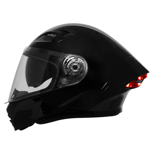 Steelbird SBA-11 ISS LT MATT Black Full Face Helmet – ISI Certified