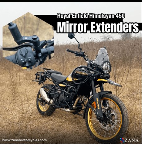 Black Texture Mirror Extender for Himalayan 450
